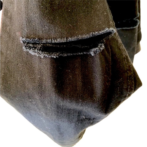 Motherhood Distressed Maternity Black Denim Pants with Elastic Waist (M) - Picture 2 of 5